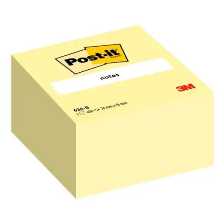 (7100172238) POST-IT CUBO DE NOTAS 636-B 450H 76X76MM CANARY YELLOW