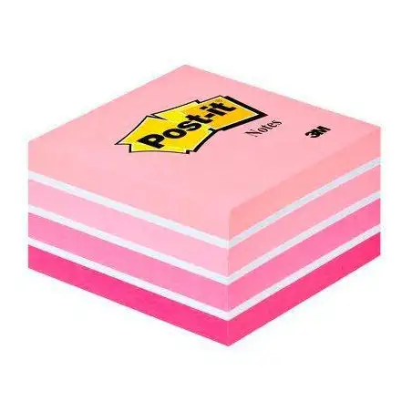 (7100172384) POST-IT CUBO DE NOTAS MULTICOLOR 5X90 HOJAS 76X76 TONOS ROSA PASTEL