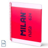 (57043E80P) MILAN CUADERNO ESPIRAL A4 80H 95GR 5X5MM TAPA DURA COLECCIÓN NATA® 624 SINCE 1918 ROSA