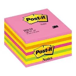 (7100200378) POST-IT CUBO DE NOTAS 450H 76X76 TONOS PASTEL MULTICOLOR