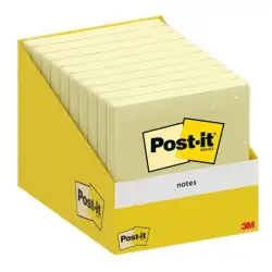 (7100317841) POST-IT BLOC NOTAS 100H 76X76MM CANARY YELLOW PAQUETE CARTÓN 10 UD