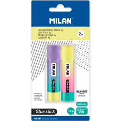 (BWM10449) MILAN PEGAMENTO BARRA 8GR SUNSET C/SURTIDOS BLISTER -2UD-