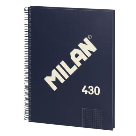 (57142E80B) MILAN LIBRETA CON ESPIRAL A4 80H PAPEL 95GR PAUTADO 1 LÍNEA 7MM SERIE 1918 AZUL
