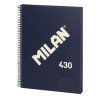 (57143E80B) MILAN LIBRETA CON ESPIRAL A4 80H PAPEL 95GR CUADRICULADO 5X5MM SERIE 1918 AZUL