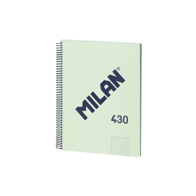 (57143E80GR) MILAN LIBRETA CON ESPIRAL A4 80H PAPEL 95GR CUADRICULADO 5X5MM SERIE 1918 VERDE