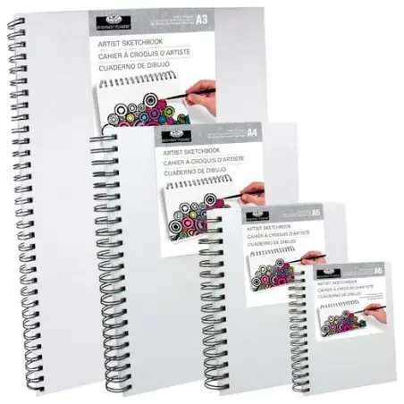 (RCSB-A4) ROYAL LANGNICKEL CUADERNO DE BOCETOS A4 ESPIRAL CUBIERTA DE LONA