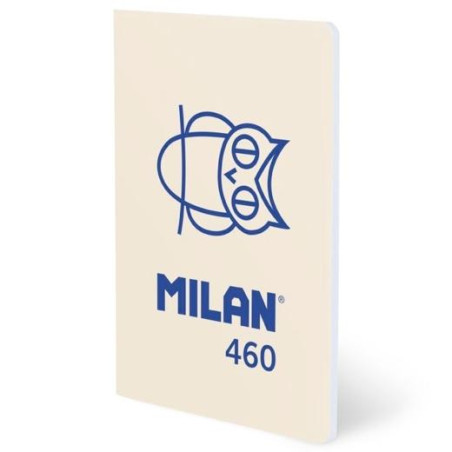 (57252G24BG460) MILAN LIBRETA GRAPADA A5 24H PAPEL BLANCO 95GR LÍNEA 7MM COLECCIÓN 460 SINCE 1918 BEIGE