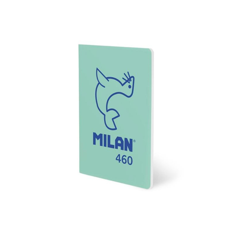 (57252G24GR460) MILAN LIBRETA GRAPADA A5 24H PAPEL BLANCO 95GR LÍNEA 7MM COLECCIÓN 460 SINCE 1918 VERDE