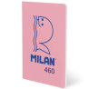 (57252G24P460) MILAN LIBRETA GRAPADA A5 24H PAPEL BLANCO 95GR LÍNEA 7MM COLECCIÓN 460 SINCE 1918 ROSA