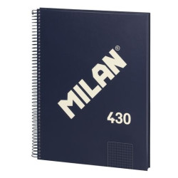 (57142E80B) MILAN LIBRETA CON ESPIRAL A4 80H PAPEL 95GR PAUTADO 1 LÍNEA 7MM SERIE 1918 AZUL