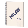 (57142E80BG) MILAN LIBRETA CON ESPIRAL A4 80H PAPEL 95GR PAUTADO 1 LÍNEA 7MM SERIE 1918 BEIGE