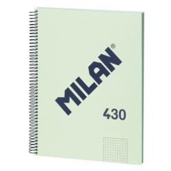 (57142E80GR) MILAN LIBRETA CON ESPIRAL A4 80H PAPEL 95GR PAUTADO 1 LÍNEA 7MM SERIE 1918 VERDE