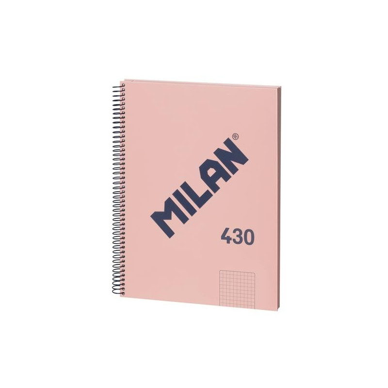 (57142E80P) MILAN LIBRETA CON ESPIRAL A4 80H PAPEL 95GR PAUTADO 1 LÍNEA 7MM SERIE 1918 ROSA
