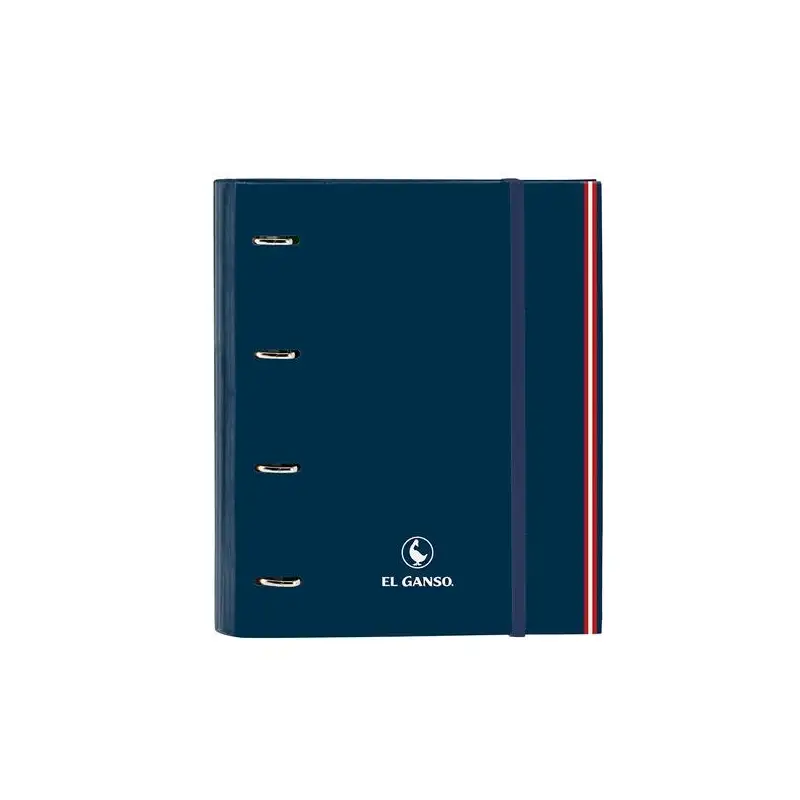 (512409666) SAFTA CARPETA DE ANILLAS 4X35MM A4 RECAMBIO 100H 5X5MM C/SEPARADORES T/DURAS EL GANSO "CLASSIC" AZUL