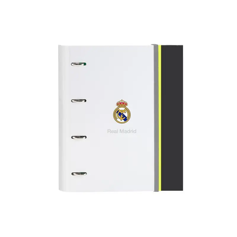 (512554666) SAFTA CARPETA ANILLAS 4X35MM C/RECAMBIO A4 100H 80GR TAPA DURA REAL MADRID EQUIP. 25/26