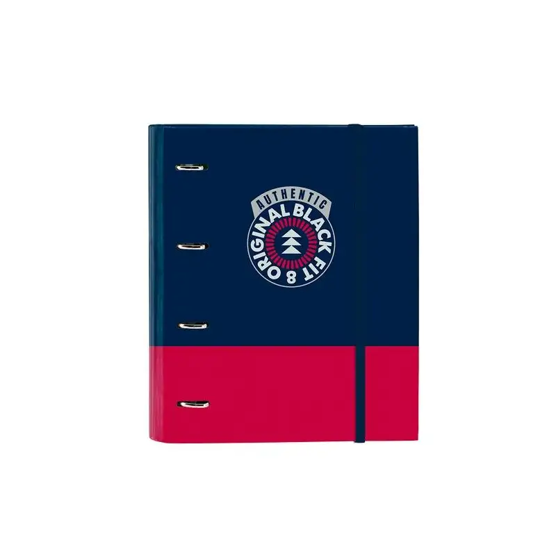 (542341666) SAFTA CARPETA DE ANILLAS 4X35MM A4 C/RECAMBIO 100H 80GR 5X5 C/SEPARADORES T/DURAS BLACKFIT8 AUTHENTIC