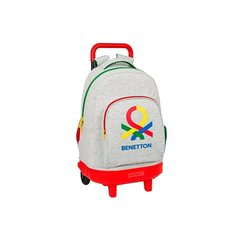 (612352918) SAFTA MOCHILA GRANDE C/RUEDAS COMPACT EXTRAÍBLE BENETTON "POP"