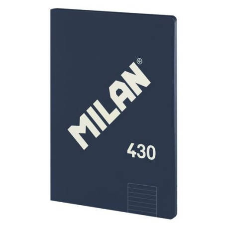 (57242G48B) MILAN LIBRETA ENCOLADA A4 48H PAPEL 95GR 1 LÍNEA 7MM SERIE 1918 AZUL