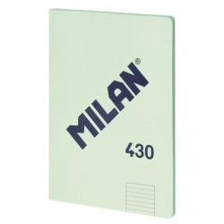 (57242G48GR) MILAN LIBRETA ENCOLADA A4 48H PAPEL 95GR  1 LÍNEA 7MM SERIE 1918 VERDE