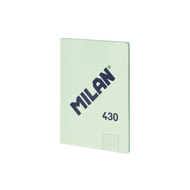 (57242G48GR) MILAN LIBRETA ENCOLADA A4 48H PAPEL 95GR  1 LÍNEA 7MM SERIE 1918 VERDE