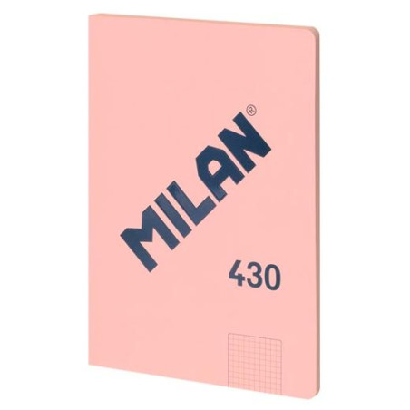(57243G48P) MILAN LIBRETA ENCOLADA A4 48H PAPEL 95GR CUADRICULADO SERIE 1918 ROSA