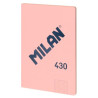 (57243G48P) MILAN LIBRETA ENCOLADA A4 48H PAPEL 95GR CUADRICULADO SERIE 1918 ROSA