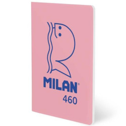 (57252G24P460) MILAN LIBRETA GRAPADA A5 24H PAPEL BLANCO 95GR LÍNEA 7MM COLECCIÓN 460 SINCE 1918 ROSA
