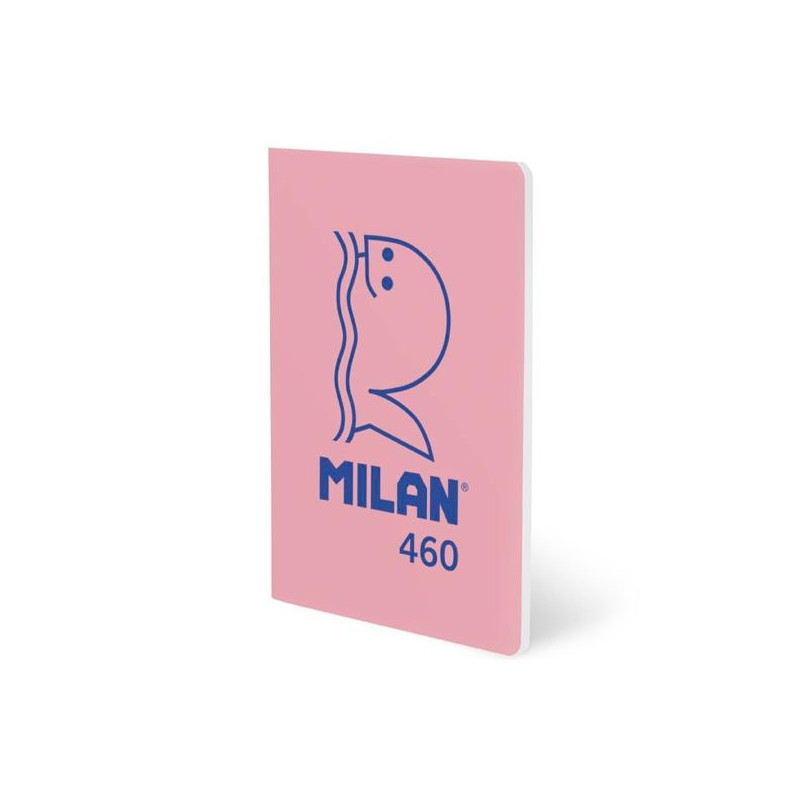 (57252G24P460) MILAN LIBRETA GRAPADA A5 24H PAPEL BLANCO 95GR LÍNEA 7MM COLECCIÓN 460 SINCE 1918 ROSA