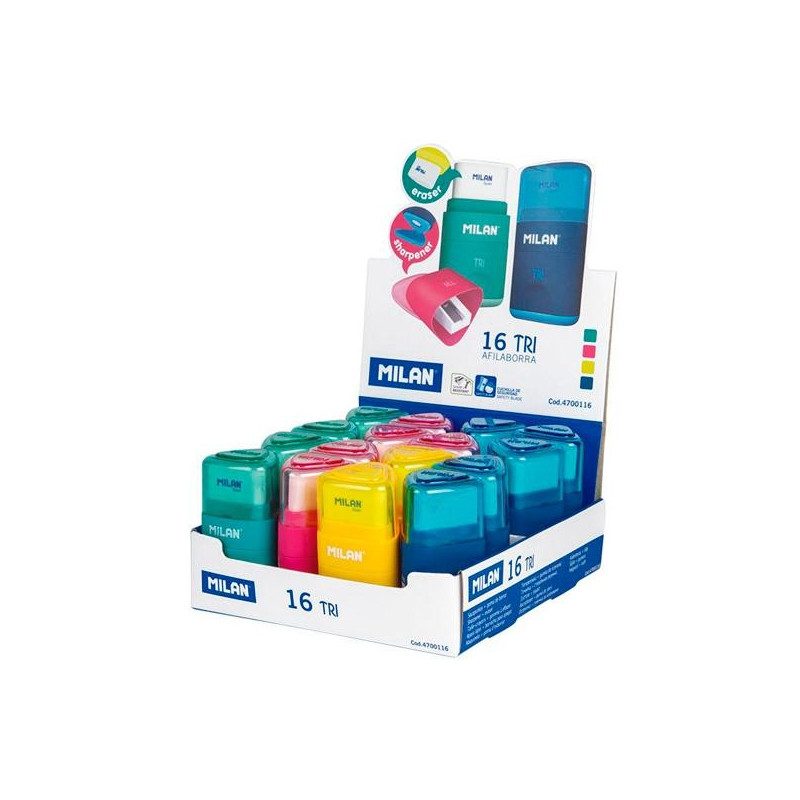 (4700116) MILAN AFILABORRA TRI SERIE ACID C/SURTIDOS CAJA EXPOSITORA 16 UD