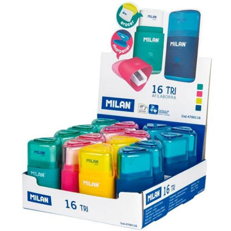 (4700116) MILAN AFILABORRA TRI SERIE ACID C/SURTIDOS CAJA EXPOSITORA 16 UD