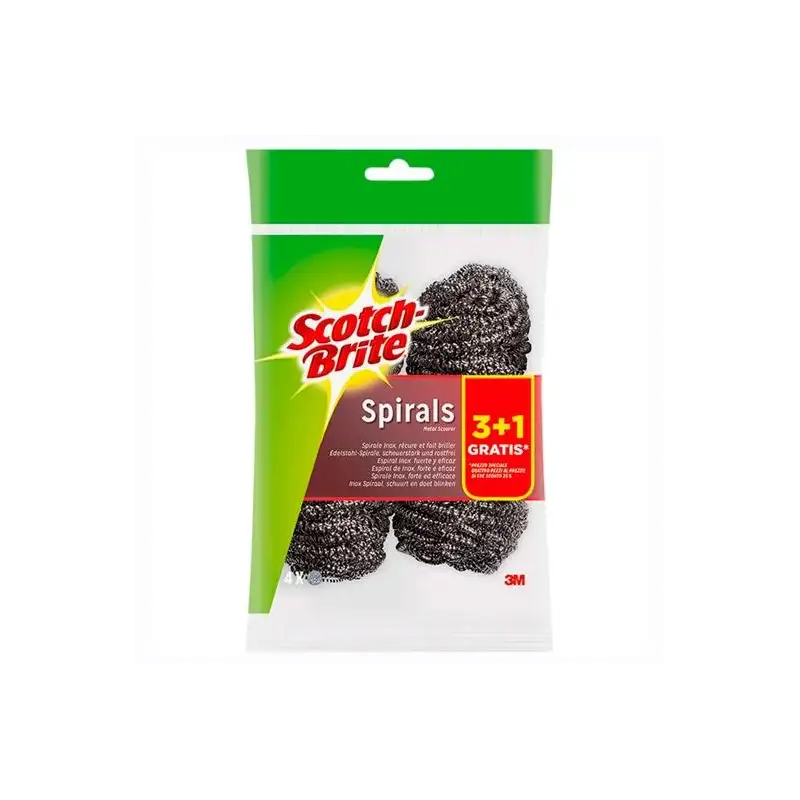 (i53) SCOTCH BRITE ESTROPAJO DE ACERO 3+1