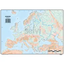 (505) SELVI MAPA MUDO FÍSICO DE EUROPA A4 -50U-