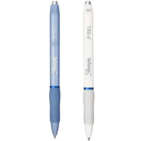(2162641) SHARPIE BOLÍGRAFO SGEL FASHION TINTA AZUL PUNTA MEDIA 0.7MM BLANCO Y AZUL CELESTE SURTIDOS