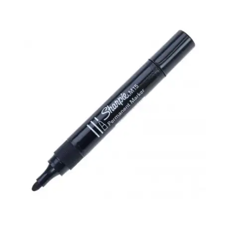 (S0192584) SHARPIE MARCADOR PERMANENTE NEGRO M15 PUNTA REDONDA 12 UD