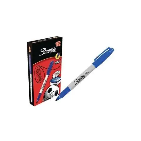 (S0810950) SHARPIE MARCADOR PERMANENTE FINE PUNTA REDONDA 0.9MM AZUL