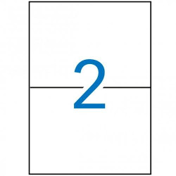 (02529) APLI ETIQUETAS ADHESIVAS 210X148MM LÁSER C/RECTOS 2 X 250H BLANCO