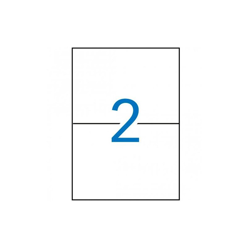 (02529) APLI ETIQUETAS ADHESIVAS 210X148MM LÁSER C/RECTOS 2 X 250H BLANCO