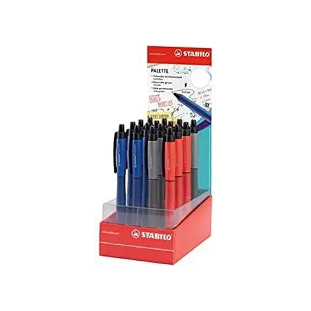 (268/16-01) STABILO BOLÍGRAFO TINTA DE GEL RETRÁCTIL PALETTE FINE SURTIDO EXPOSITOR -16U-