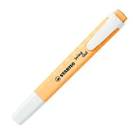 (275/125-8) STABILO MARCADOR FLUORESCENTE SWING COOL PASTEL NARANJA PÁLIDO CAJA 10 UD