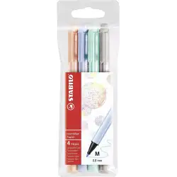 (488/4-02) STABILO ROTULADORES PARA ESCRITURA POINTMAX PUNTA M C/SURTIDOS PASTEL ESTUCHE 4 UD