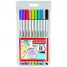 (568/10-11) STABILO ROTULADORES PEN 68 BRUSH C/SURTIDOS ESTUCHE PLÁSTICO 10 UD