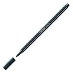 (68/46) STABILO ROTULADOR PEN 68 NEGRO CAJA 10 UD