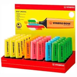 (70/45-1) STABILO MARCADOR FLUORESCENTE BOSS ORIGINAL 6 C/SURTIDOS EXPOSITOR 45 UD