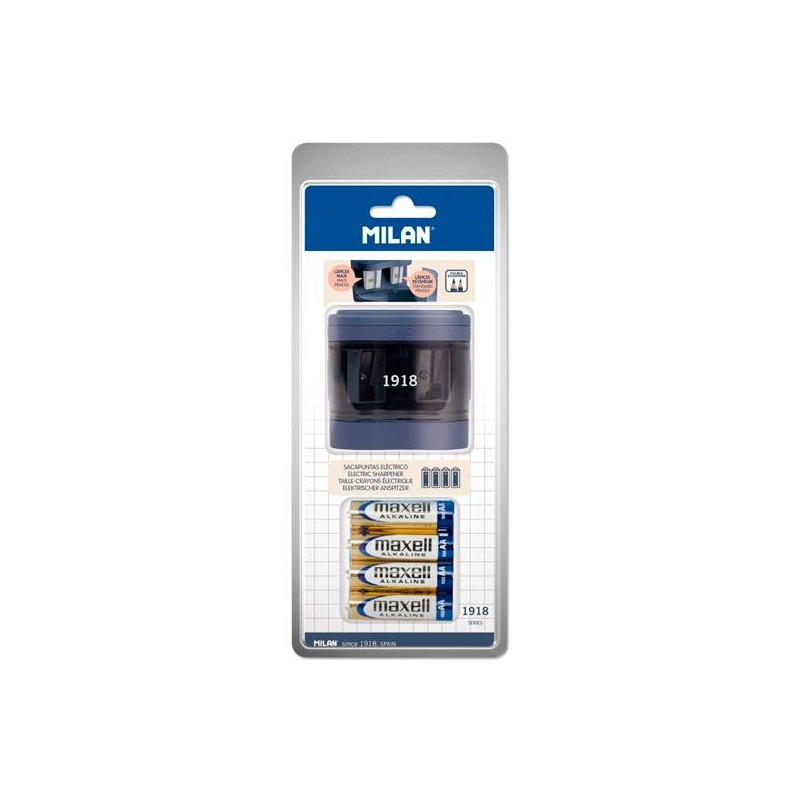(BWM10278B) MILAN AFILALÁPICES ELÉCTRICO MAXI-REGULAR SERIE 1918 C/DEPÓSITO AZUL MARINO BLISTER