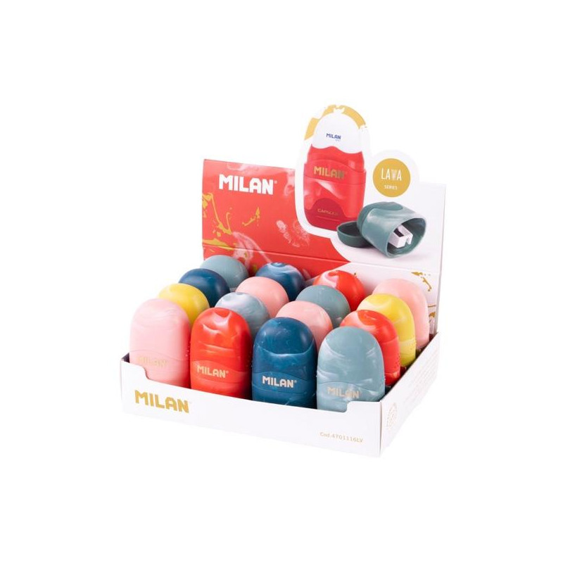 (4701116LV) MILAN AFILABORRAS CAPSULE LAVA SURTIDO CAJA EXPOSITORA 16 UD