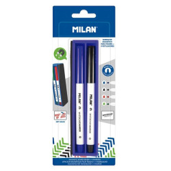 (BWM10402) MILAN MARCADORES PIZARRA BLANCA C/SURTIDOS 4 UD + 1 BORRADOR MAGNÉTICO BLÍSTER