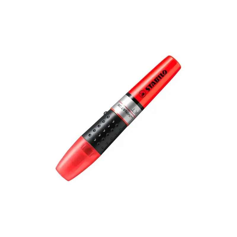 (71/40) STABILO MARCADOR FLUORESCENTE LUMINATOR ROJO CAJA 5 UD