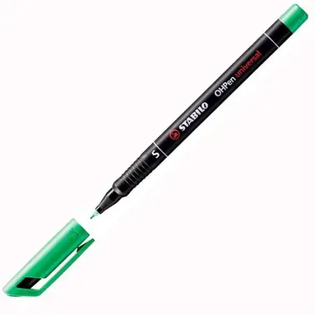 (843/36) STABILO MARCADOR PERMANENTE OHPEN UNIVERSAL M PUNTA MEDIA 1.0MM VERDE