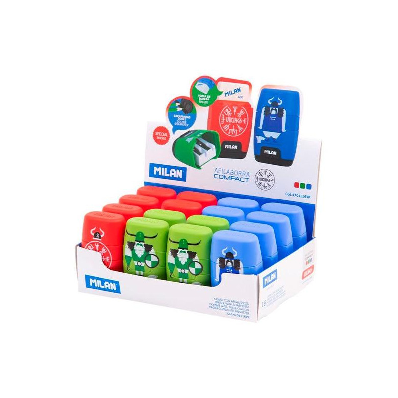 (4703116VK) MILAN AFILABORRA COMPACT VIKINGS CAJA EXPOSITORA 16U C/SURTIDOS