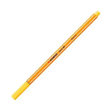 (88/44) STABILO ROTULADOR POINT 88 AMARILLO CAJA 10 UD